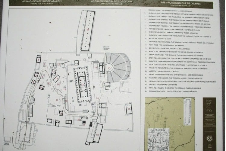 Layout of the Archaeological Site of Delphi, Greece. Photo by Emerina Boshoff