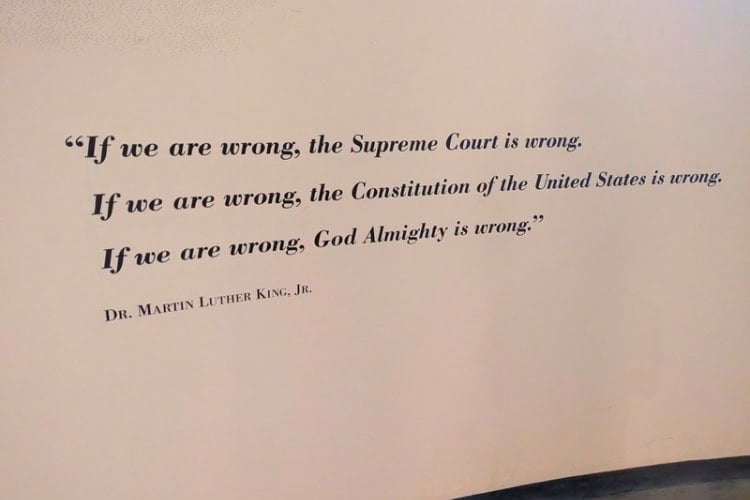 Dr. Martin Luther King Jr. quote on the seriousness of the civil rights movement. Photo by Keri G