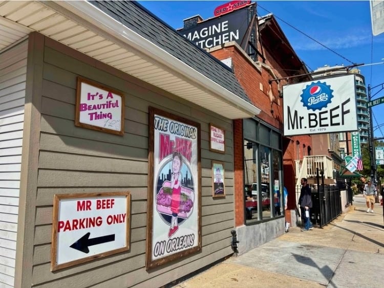 River North landmark Mr. Beef is the iconic Chicago sandwich shop that inspired the hit TV show The Bear. Photo by Doug Wallace