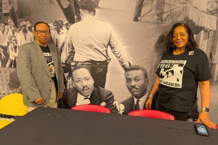 Nadine Smith and Terry Collins share their stories at the Civil Rights Activists Committee. Photo by Keri G