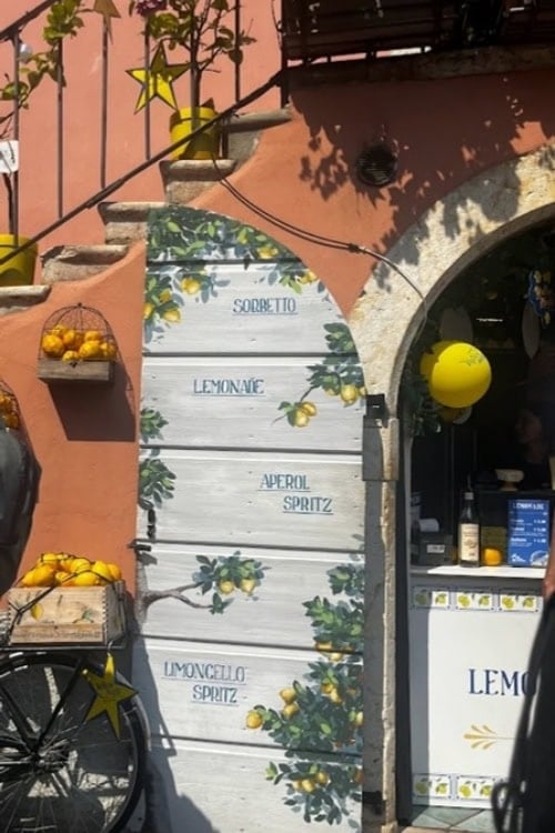 Painted door next to an ice-cream shop in the quaint town of Limone sul Garda. Photo by Julia Riccardi