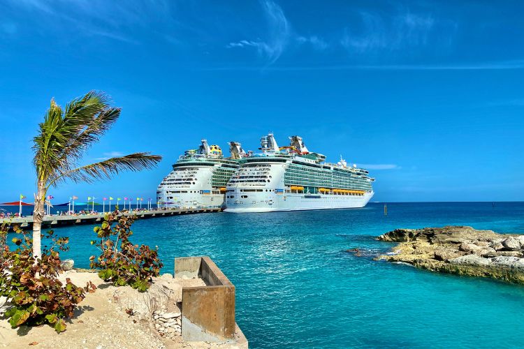 two cruise ships