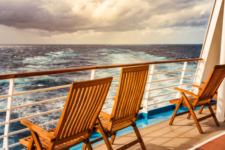 chairs on a cruise ship deck