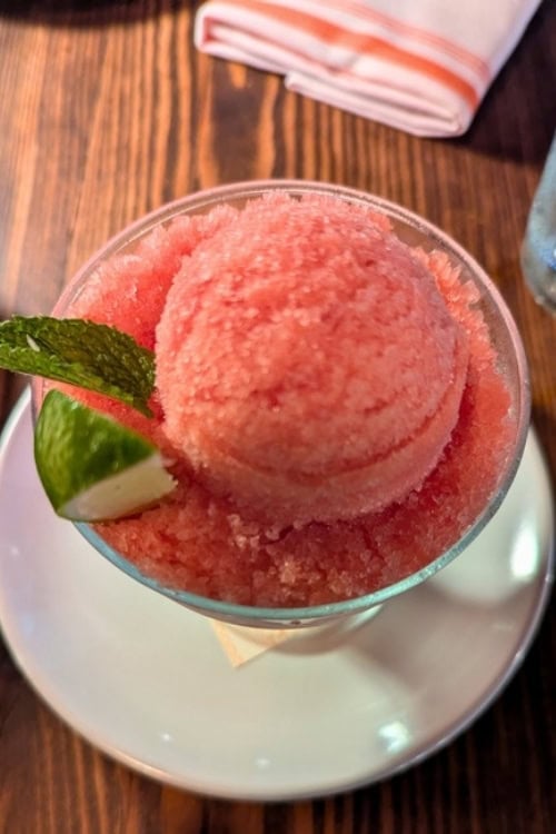 Sorbet dessert at Pizza Grace. Photo by Keri G