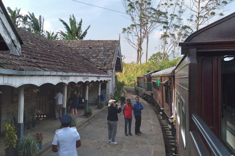 A quiet station stop along Sri Lanka’s hill country railway