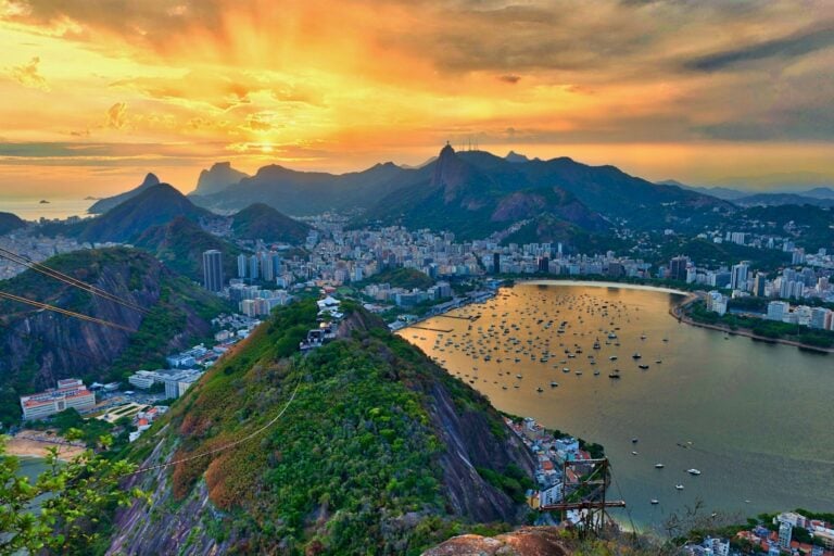 Sunset over Rio de Janeiro. Photo by ujasnpandya from pixabay via Canva