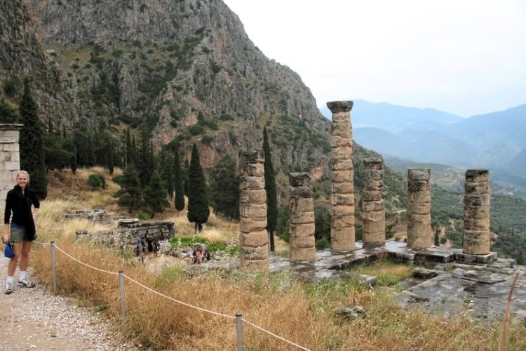 The Temple of Apollo in Delphi, Greece, where the Oracle of Delphi made her prophecies. Photo by Emerina Boshoff