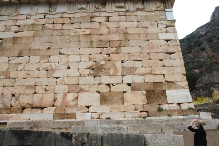 The Treasury of the Athenians in Delphi, Greece. Photo by Emerina Boshoff