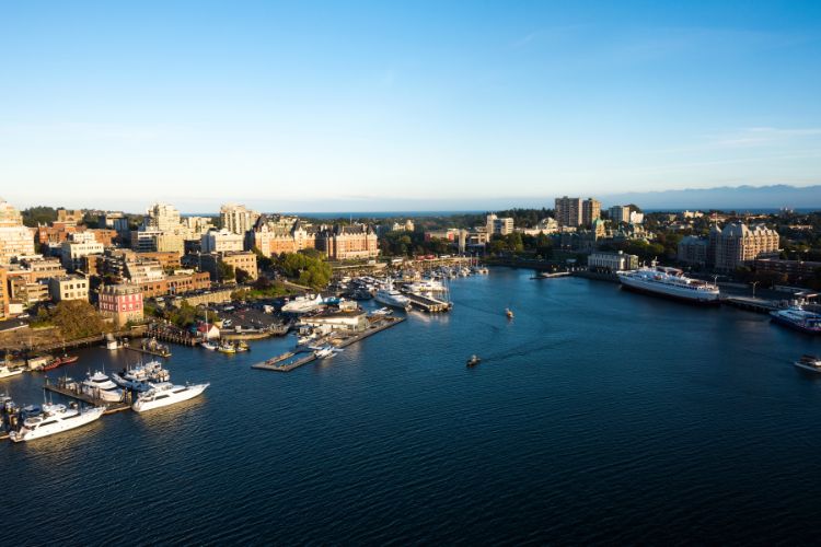 Victoria's lovely harbour from above