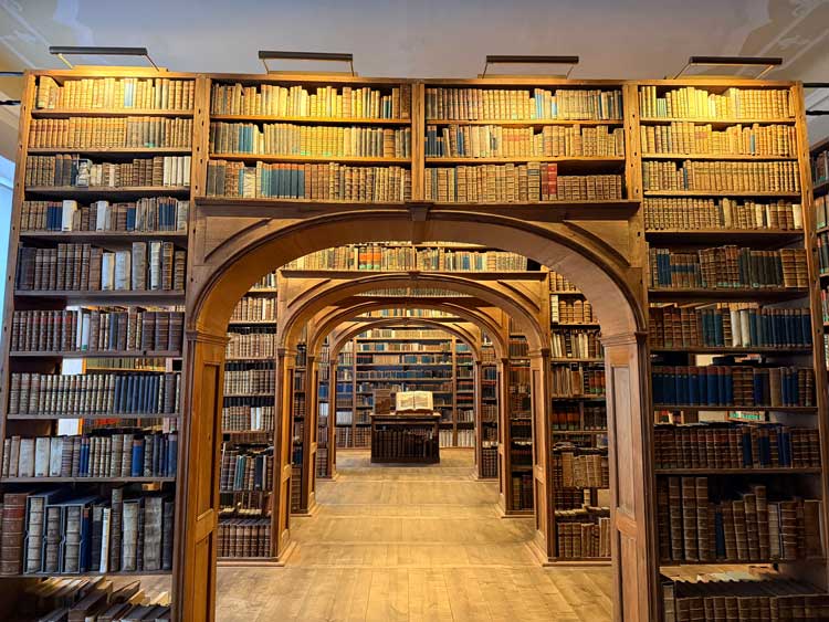 The city’s Baroque library holds books dating to the 12th century