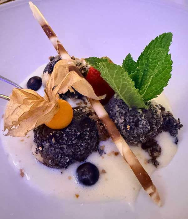 Delicious dessert at Lucie Schulte restaurant. Photo by Janna Graber