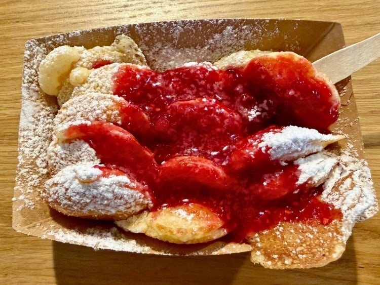 Aebleskiver with jam in Balti Jaam market. Photo courtesy of the photographer