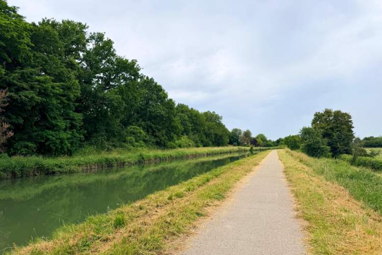 We often got off to bike or walk along the towpath beside the canal. Photo by Janna Graber