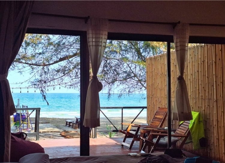 Beachfront bungalow with direct beach access and idyllic views of the Gulf of Thailand. Photo by Michael Cullen