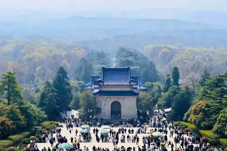 Bird's-eye view of Dr. Sun Yat-sen’s Mausoleum. Photo by Huyen Tran