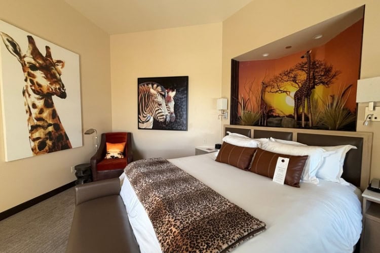The Boise Zoo themed room at Inn at 500 Capitol. Photo by Debbie Stone