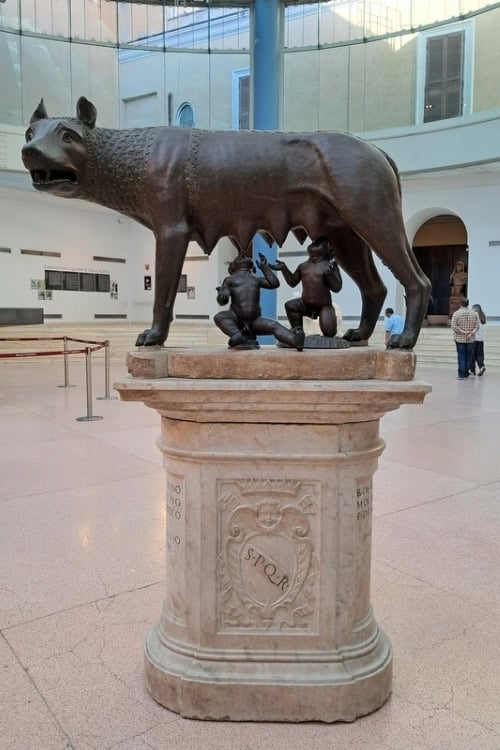 The ancient bronze Capitoline wolf statue at the Capitoline Museums. Photo by Susmita Sengupta
