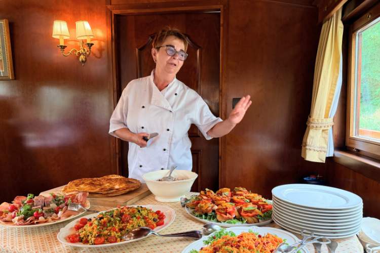 Chef Corinne delighted us at every meal. Photo by Janna Graber