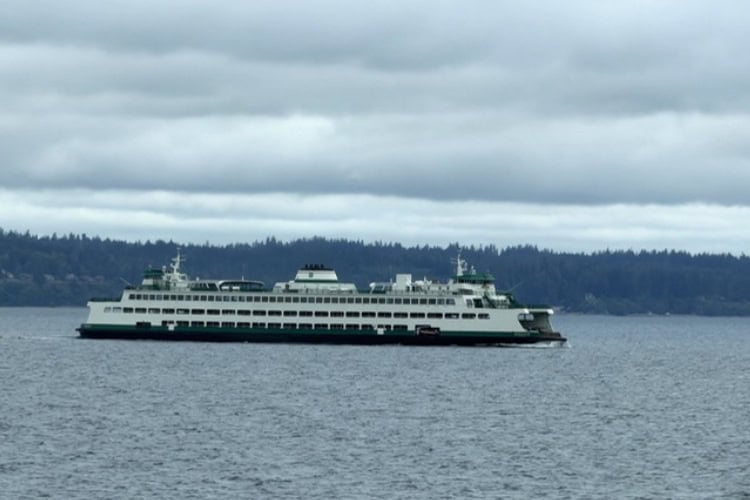 Journey to Port Gamble aboard a Washington State ferry. Photo by Debbie Stone.