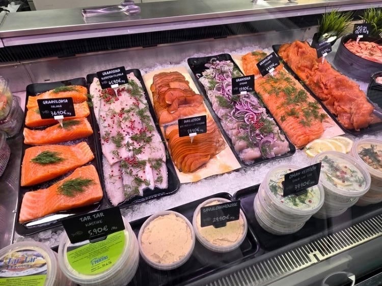 Fresh from the sea offerings at the Marketplace. Photo by Irene Middleman Thomas