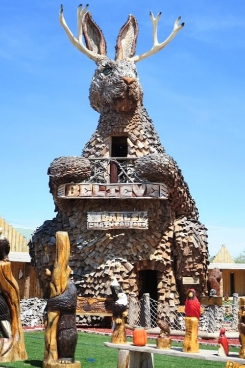 The giant Jackalope in Wall, South Dakota, home to Dahl's Chainsaw Art. Photo by Kathy Hosek