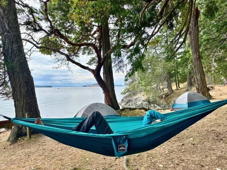 Hammock time on Jones Island. Photo by Teresa Bergen