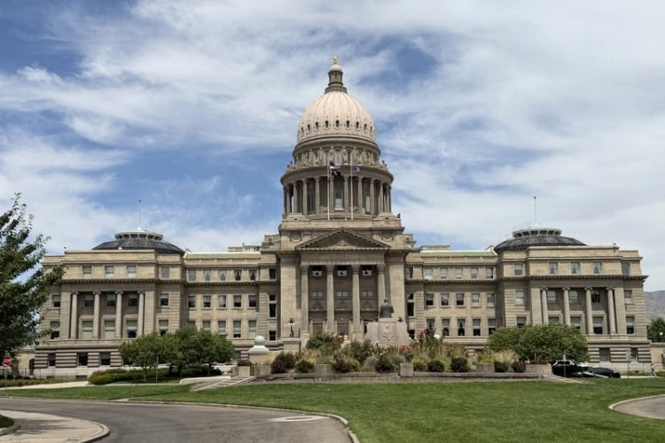 Idaho State Capitol building takes centerstage in Boise. Photo by Debbie Stone