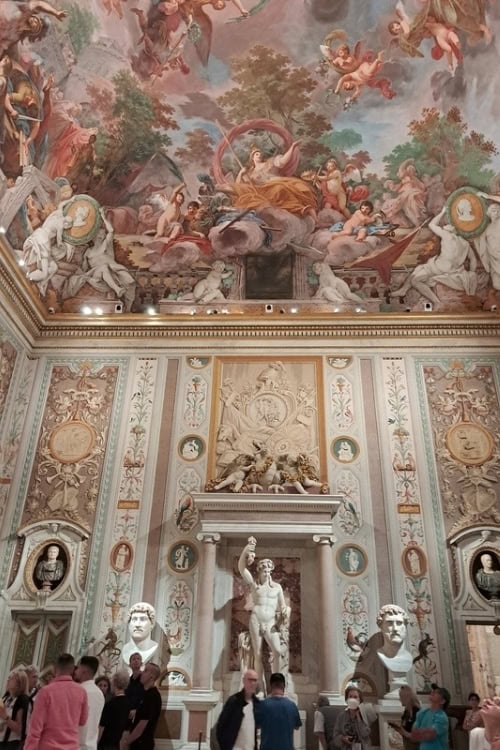 The gorgeous interior of the Galleria Borghese museum at Villa Borghese. Photo by Susmita Sengupta