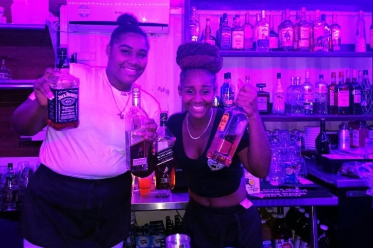 Mixing it up with the locals on Friday nights at the Boardwalk. Photo by Tab Hauser