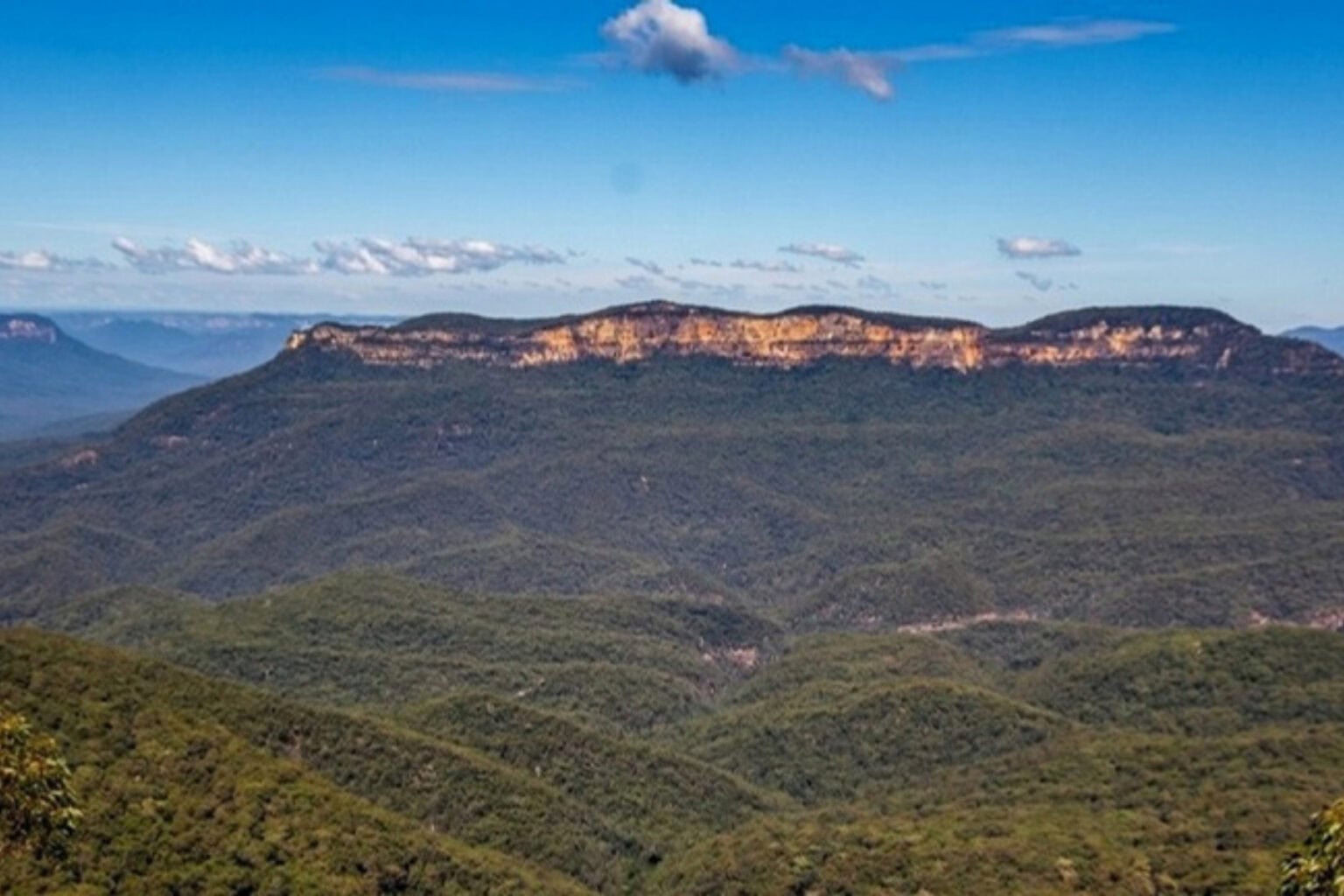 Mount Solitary above Jamison Valley, visible from all the lookouts around Leura. Photo by Ayan A