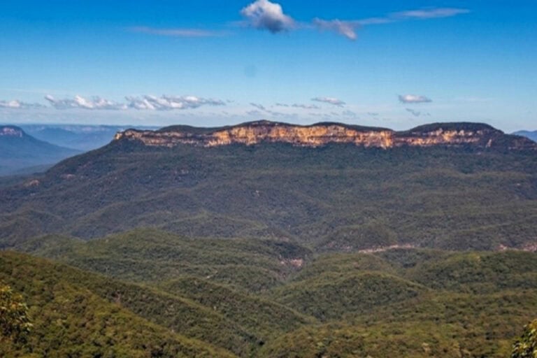 Mount Solitary above Jamison Valley, visible from all the lookouts around Leura. Photo by Ayan A