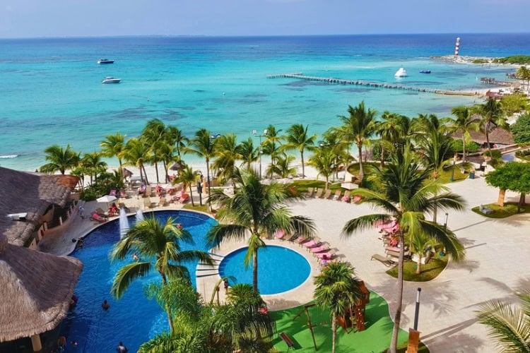 Palm trees in Cancún, Quintana Roo, Mexico. Photo by Aman, Unsplash