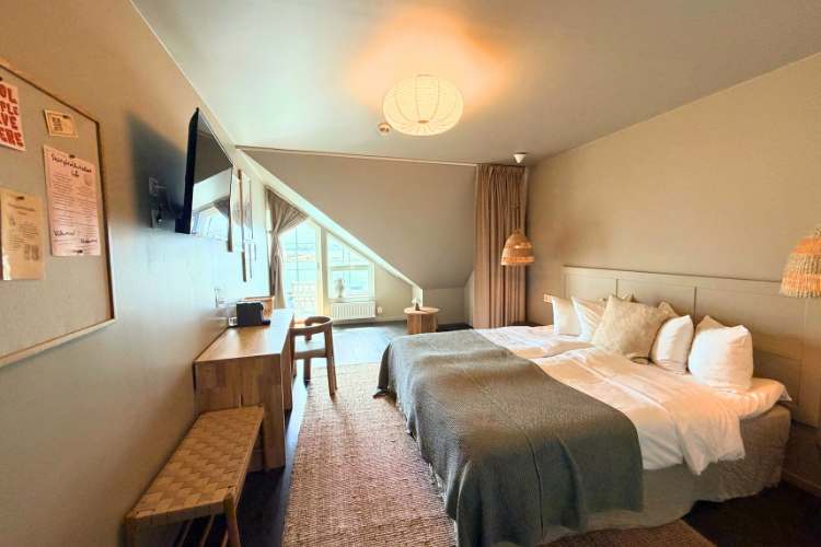 My cozy room at Skargardshotellet overlooked the water and was near to shops and restaurants. Photo by Janna Graber