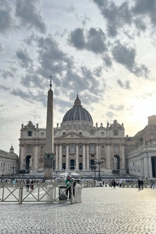 The lovely view of St. Peter's Basilica in Vatican City. Photo by Susmita Sengupta.