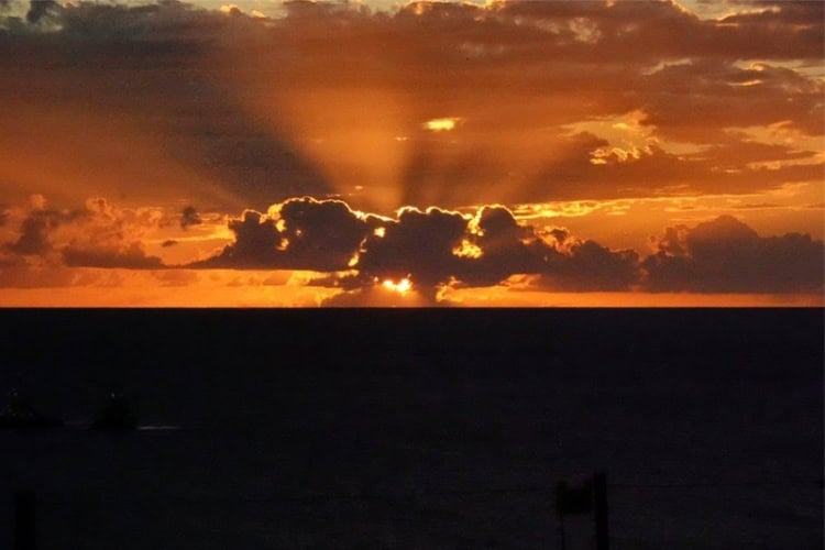 Sunset over Statia. Photo by Tab Hauser