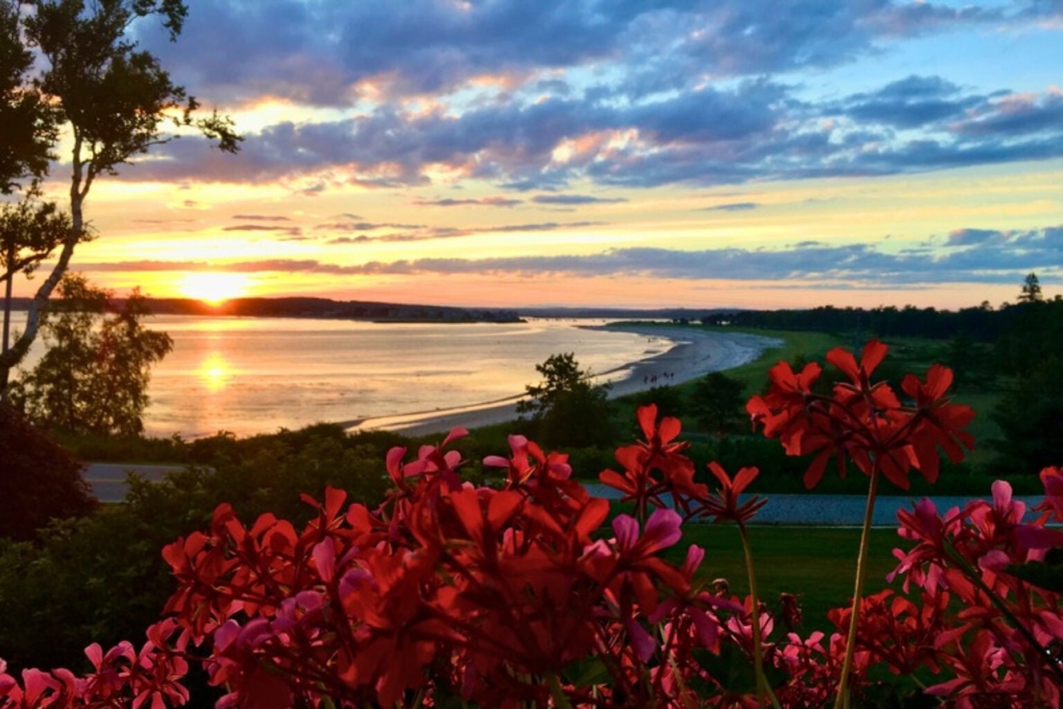 Sunset view from Black Point Inn's deck. Photo by Peggy Newland
