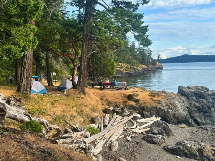 Tent setup on Jones Island. Photo by Teresa Bergen