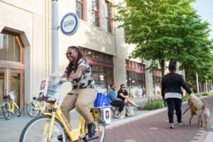 The Cultural Trail in Indianapolis. Photo courtesy of Visit Indy