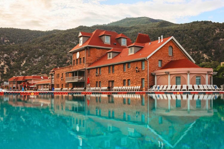 The historic Hotel, 1888, located right by the Glenwood Hot Springs Pool. Photo courtesy of Visit Glenwood Springs.