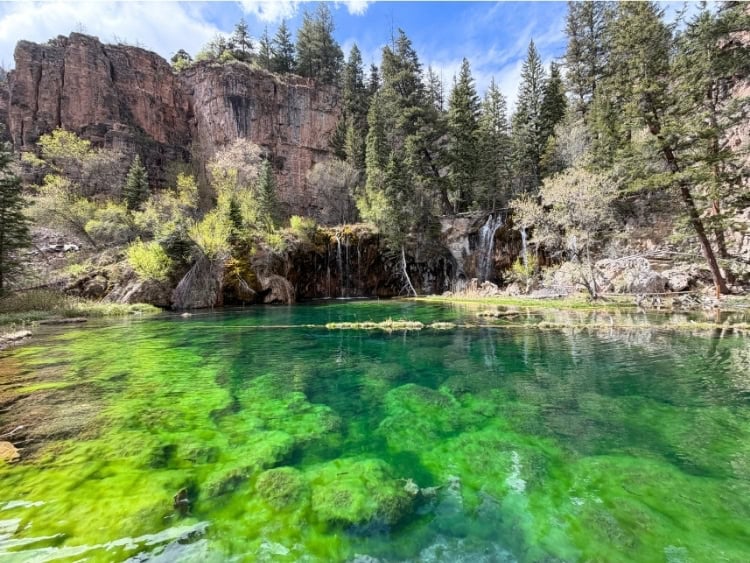The shimmering green waters of Hanging Lake. Photo by Isabella Miller