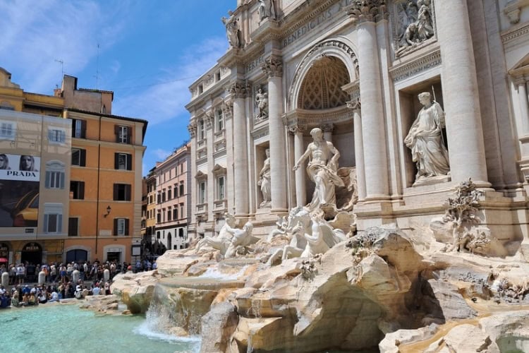 The beautifully ornate Trevi Fountain of Rome. Photo by Susmita Sengupta