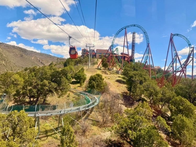 View of Glenwood Caverns Adventure Park from the Gondola. Photo by Isabella Miller