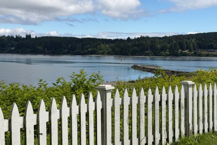 Picturesque views along the bay in Port Gamble. Photo by Debbie Stone
