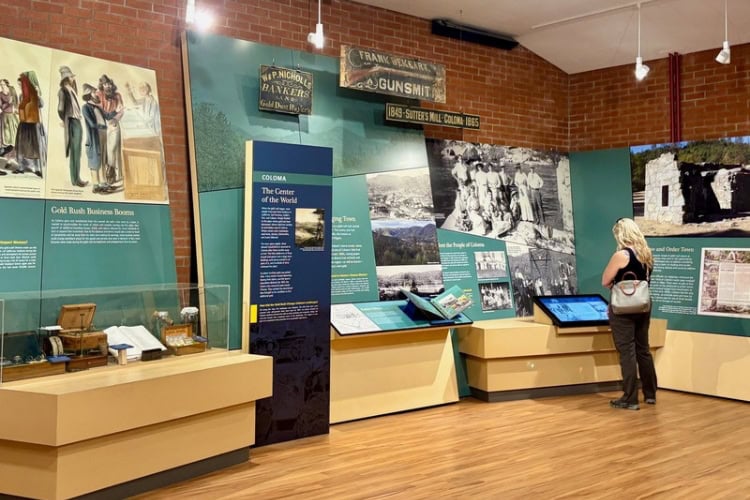The Gold Discovery Museum is filled with Gold Rush-era displays, photos, artifacts, and documents. Photo by Doug Wallace.