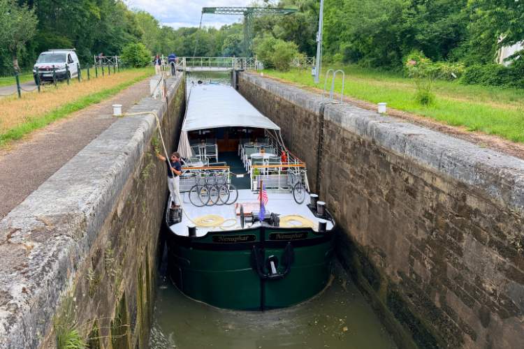 We passed through so many locks that I lost count. Photo by Janna Graber