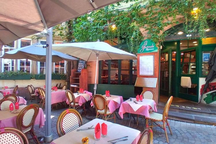An attractive restaurant in Strasbourg. Photo by Barry Barford