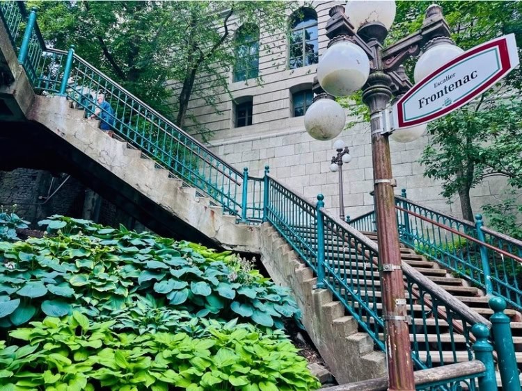 The Breakneck Stairs near the Fairmont Le Château Frontenac in Québec City. Photo by Sherry Spitsnaugle