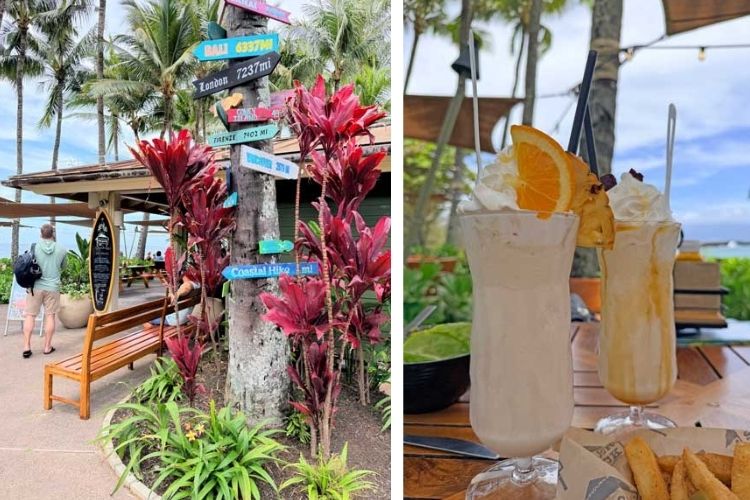 Shake cocktails at Burger Shack at Ritz-Carlton, Maui