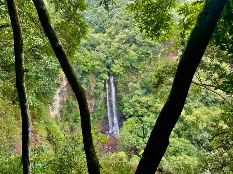 Cachoeira do Trombão, one of four waterfalls along the trails at Ecoparque Sperry. Photo by Ellen Carter
