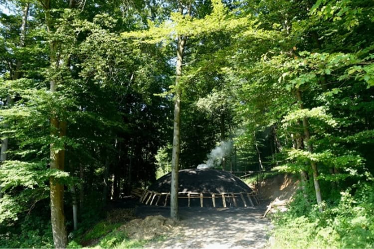 A real gem of a charcoal kiln in the heart of Slovenia's forests. Photo by Holger Hoffmann